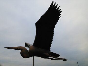 Heron On The Wing Weathervane