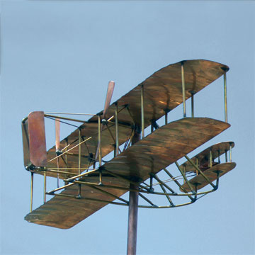 Wright Brothers Airplane Weathervane